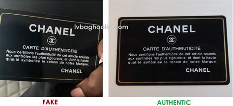 chanel super fake vs real|authenticity card Chanel.